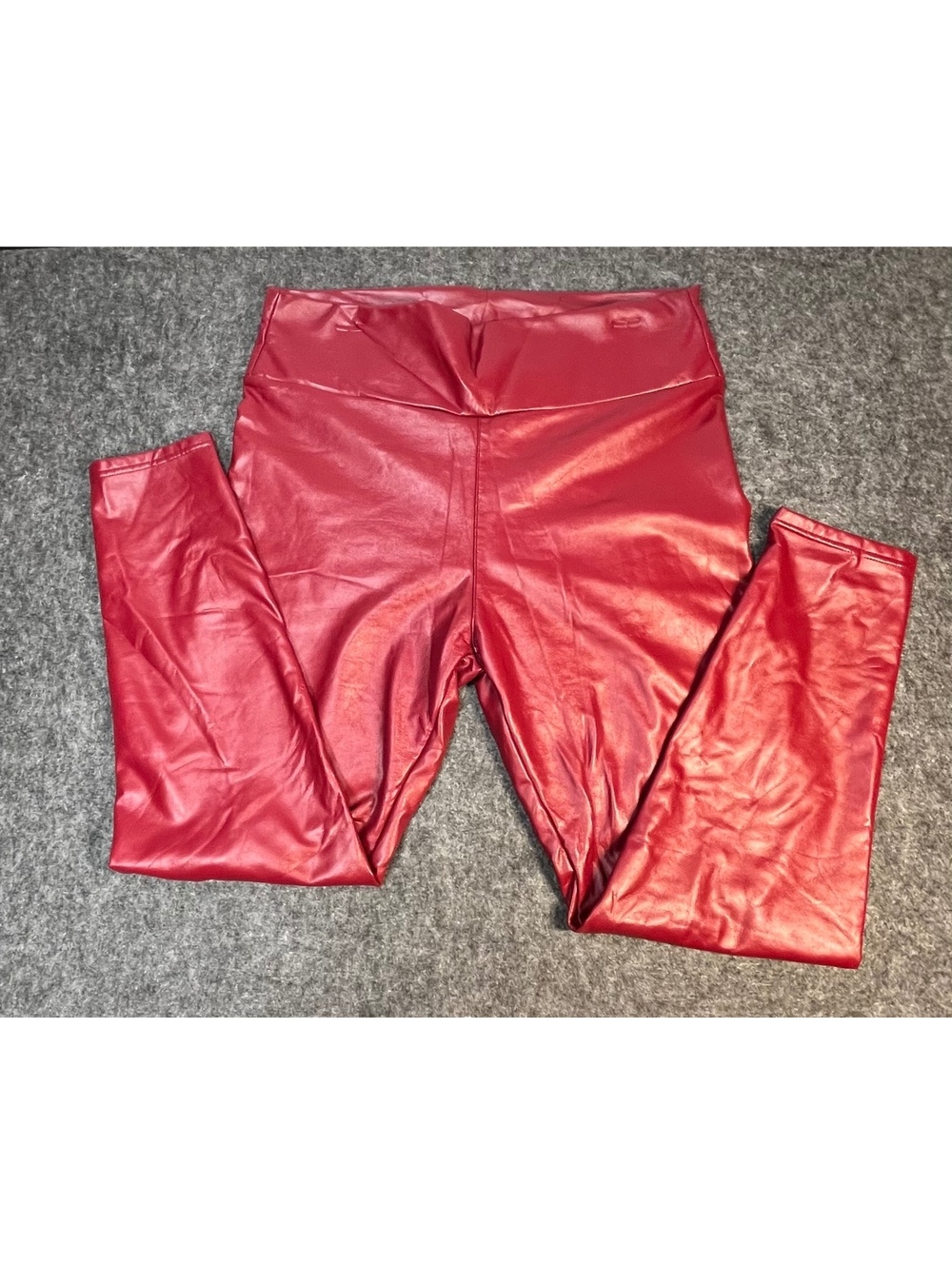 Red Faux Leather Leggings Size XXXL